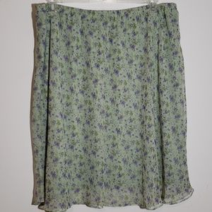 Flowy floral plus size skirt and matching scarf